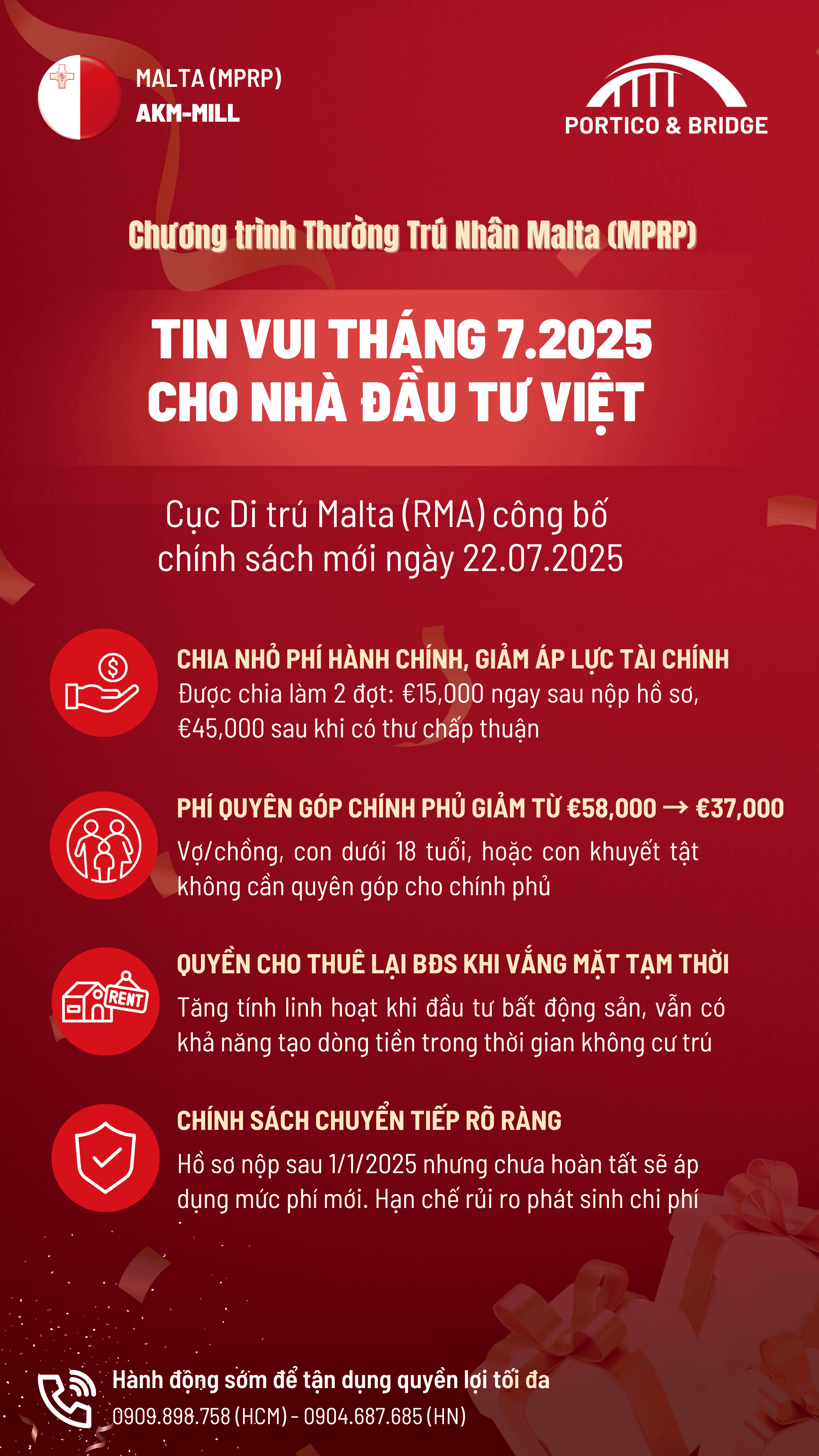 TIN VUI TỪ MALTA: CẬP NHẬT CHÍNH SÁCH MỚI MPRP – THÁNG 07/2025 (Theo L.N. 146 of 2025) 🇲🇹